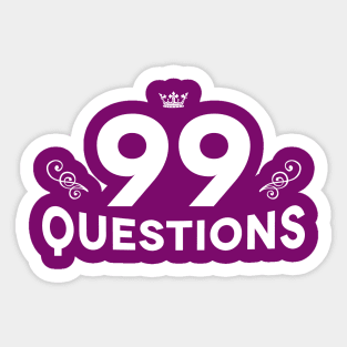 99Q Type Logo (white) Sticker